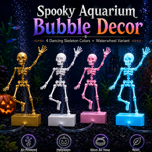 ☠️🫧Dancing Skeleton Bubble Aquarium Ornament