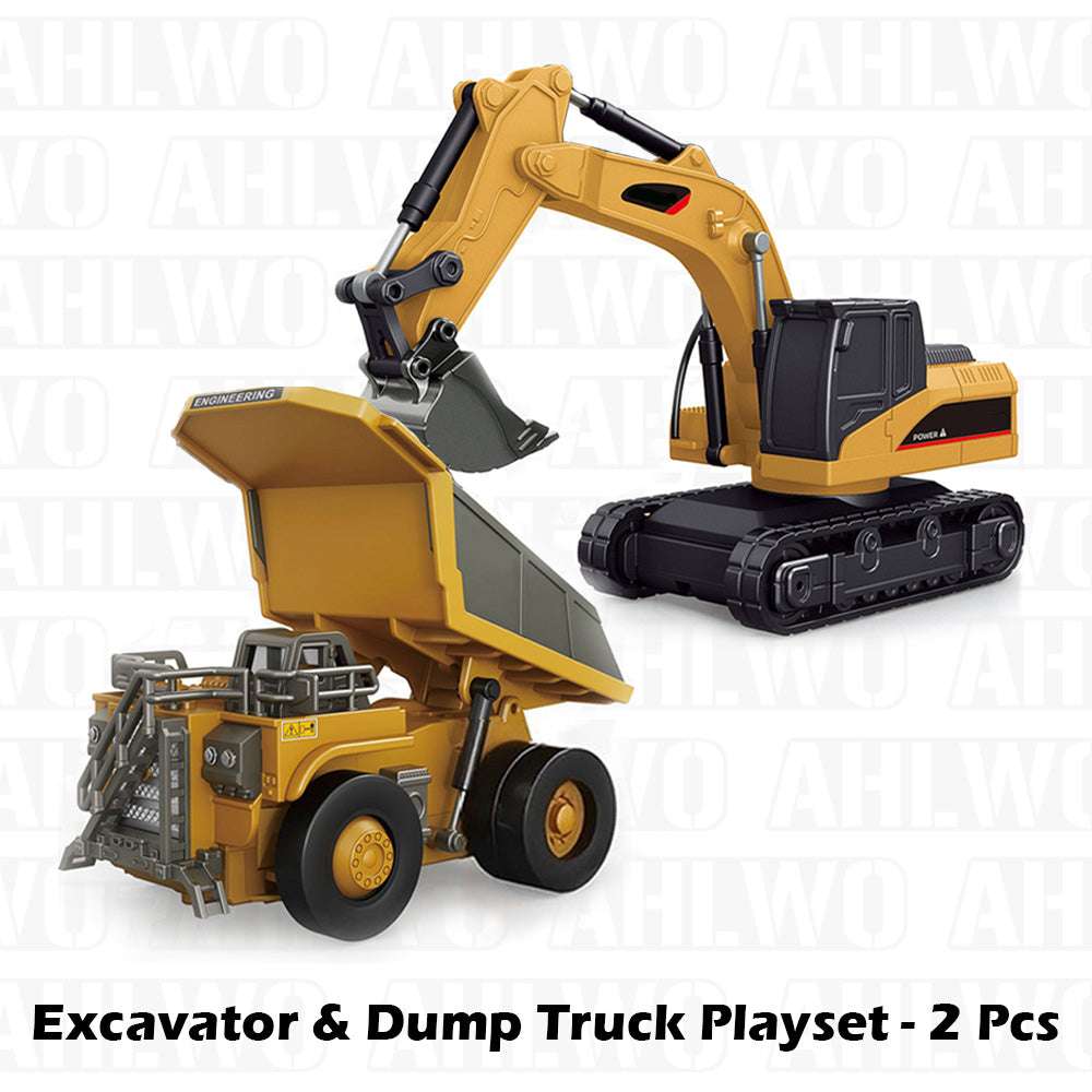 Excavator & Dump Truck 2 Pcs Set