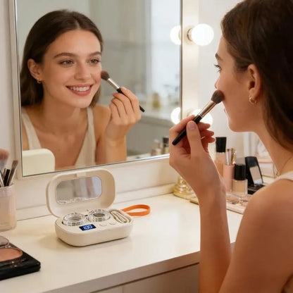 ✨BUY MORE SAVE MORE✨Ultrasonic Rechargeable Contact Lens Cleaner with Vanity Mirror