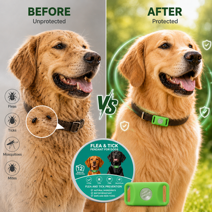 Botanical Flea & Tick Collar Pendant for Dogs & Cats