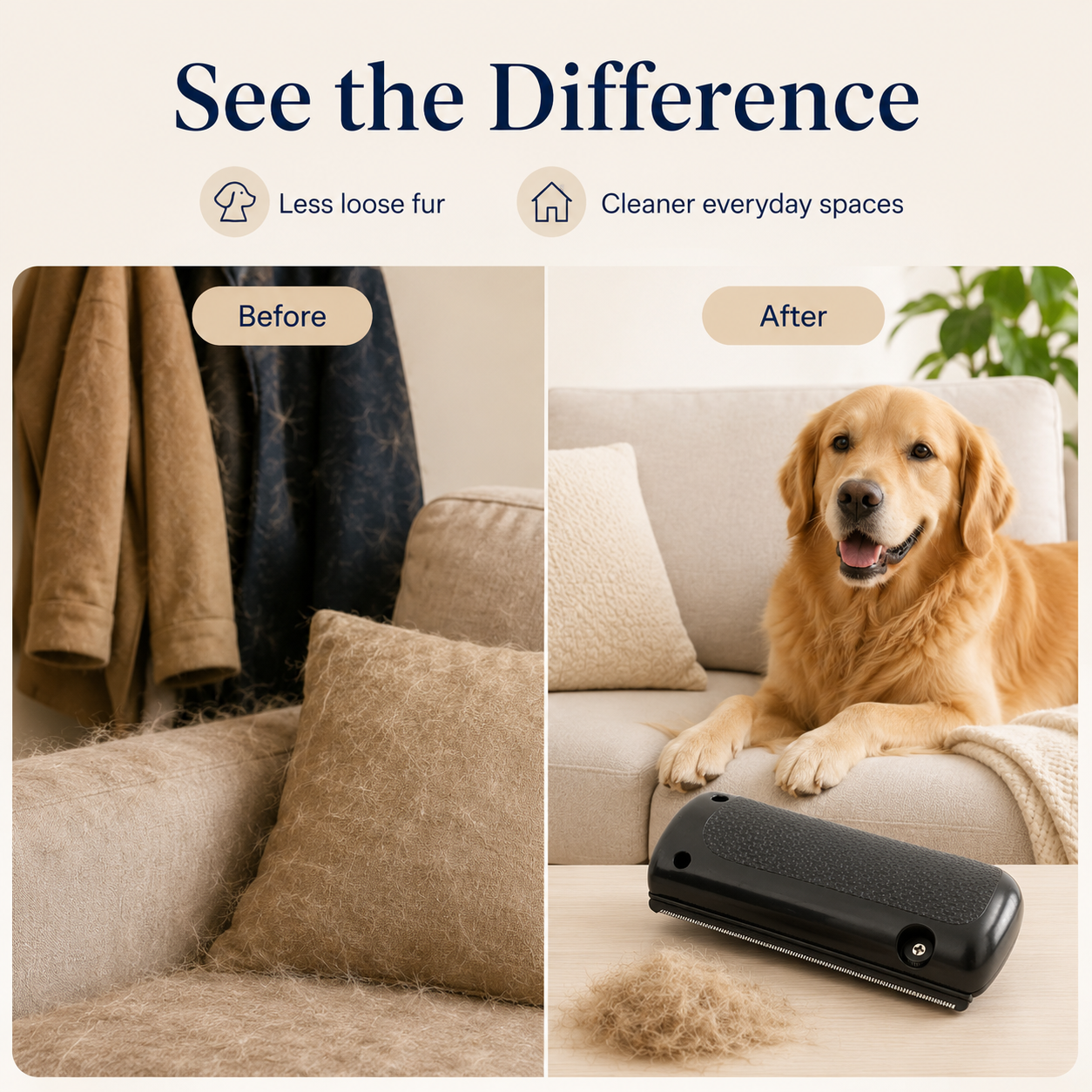 Pet Deshedding Comb for Dogs & Cats