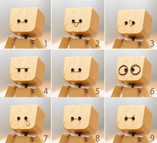 🔥Charming Little Wooden Figure That Sways with 12PCS Magnetic Expressions