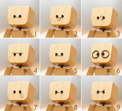 🔥Charming Little Wooden Figure That Sways with 12PCS Magnetic Expressions