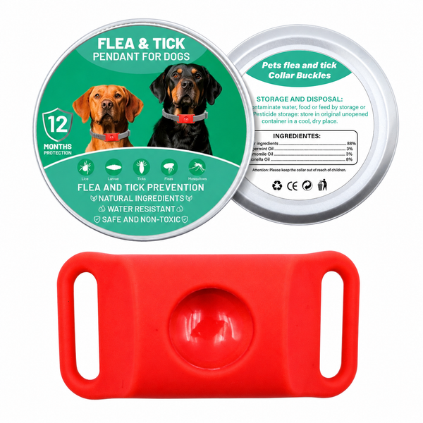 Botanical Flea & Tick Collar Pendant for Dogs & Cats