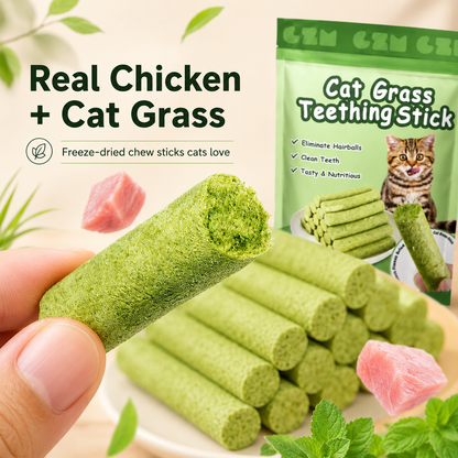 Freeze-Dried Cat Grass Dental Chew Sticks
