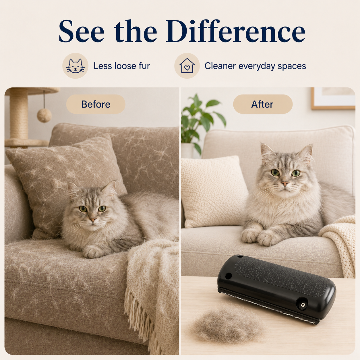 Pet Deshedding Comb for Dogs & Cats