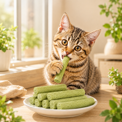 Freeze-Dried Cat Grass Dental Chew Sticks