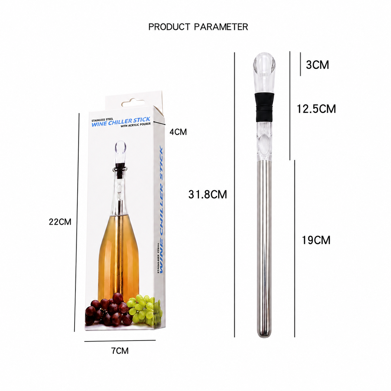 304 Stainless Steel Wine Chiller Stick