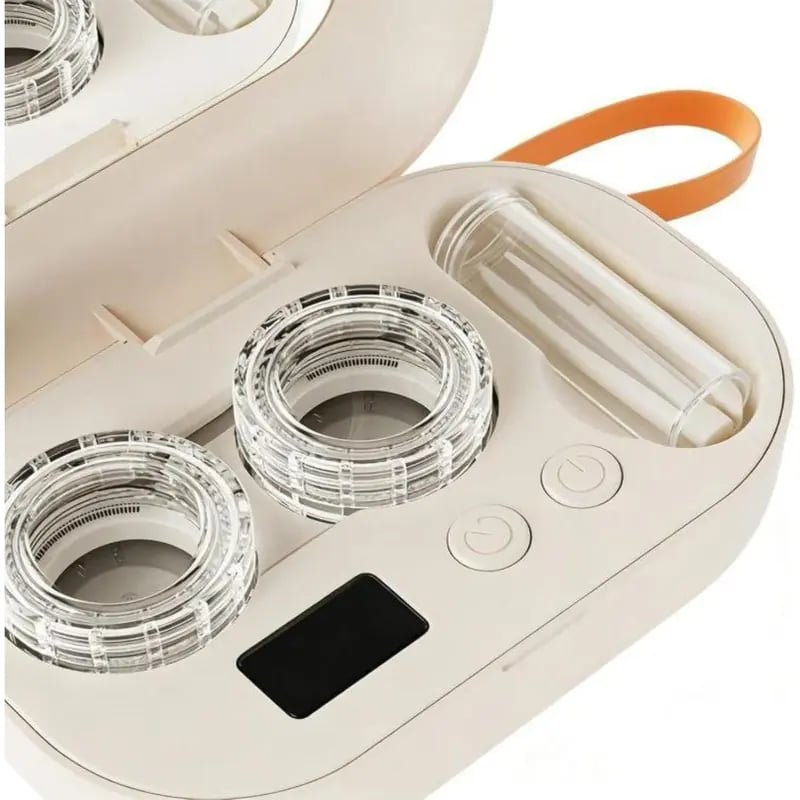 ✨BUY MORE SAVE MORE✨Ultrasonic Rechargeable Contact Lens Cleaner with Vanity Mirror