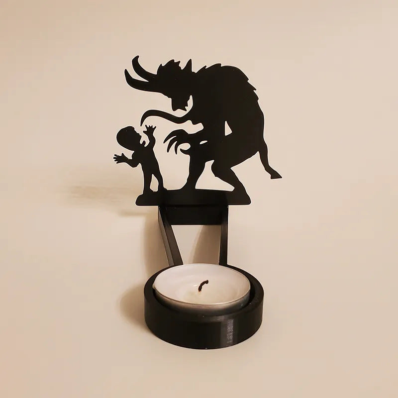 🎃Halloween Silhouette Tealight Holder – Festive Tabletop Decor🧙‍♀️