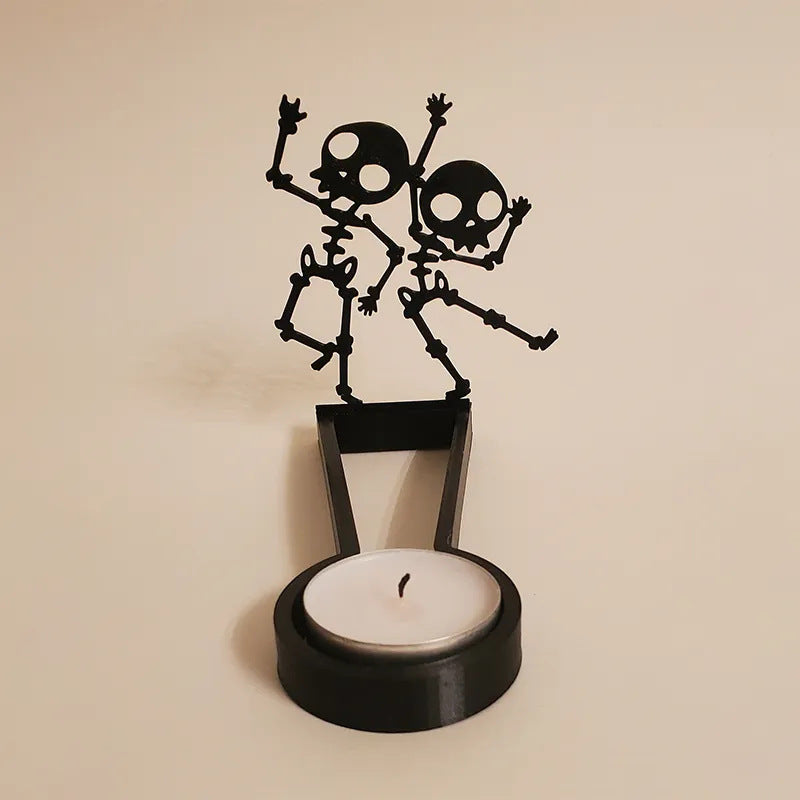 🎃Halloween Silhouette Tealight Holder – Festive Tabletop Decor🧙‍♀️