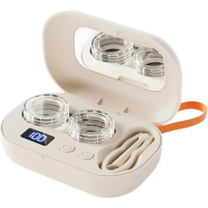 ✨BUY MORE SAVE MORE✨Ultrasonic Rechargeable Contact Lens Cleaner with Vanity Mirror