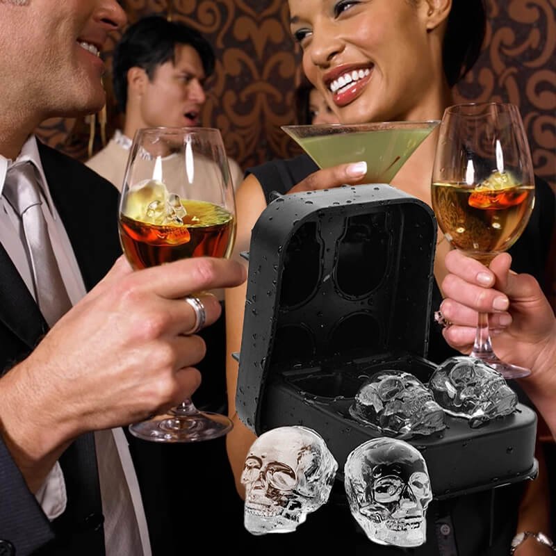 💀🧊DIY Silicone Ice Cube Mold — Perfect for Whiskey, Cocktails, and Halloween Parties🎃